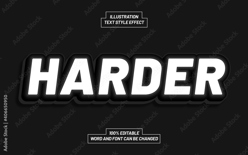 Harder Text Style Effect