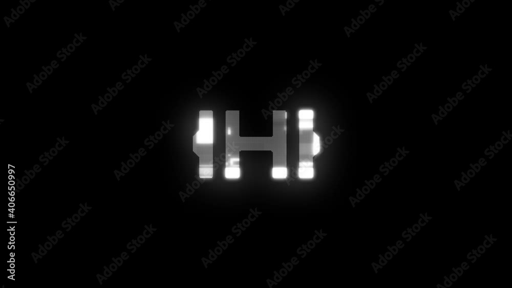 GYM DUMBBELL animation vibrant neon colourful digital motion intro text on dark screen background
