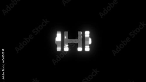 GYM DUMBBELL animation vibrant neon colourful digital motion intro text on dark screen background