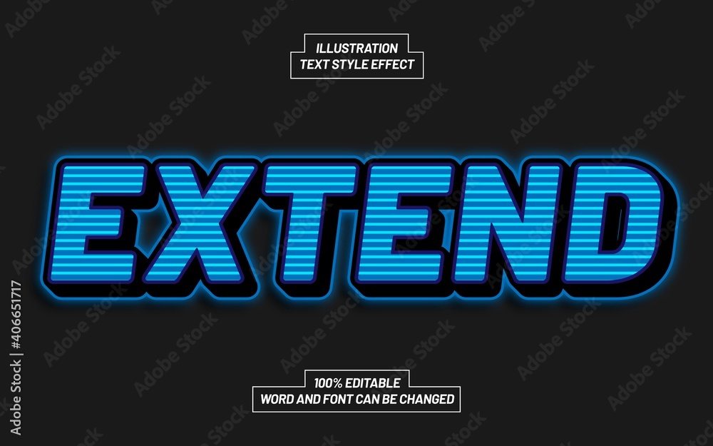 Extend Text Style Effect Extend Text Style Effect