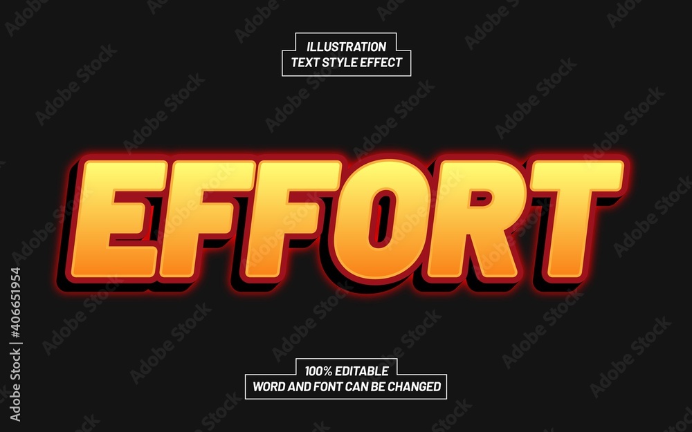 Effort Text Style Effect