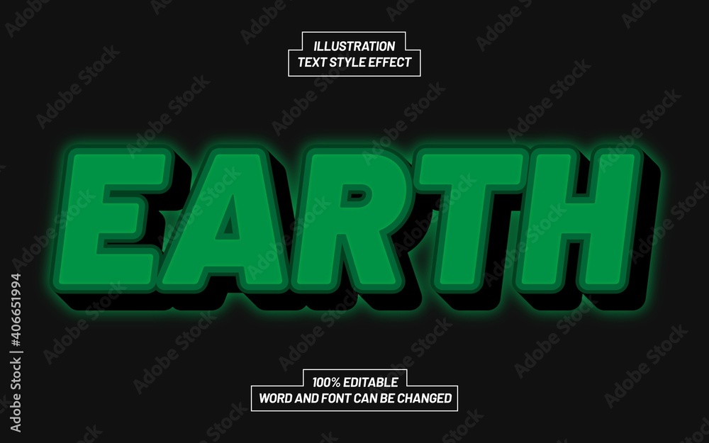 Earth Green Text Style Effect
