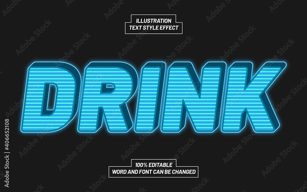 Drink Text Style Effect