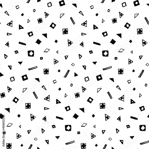 Random Hand Drawn Geometric Shapes Pattern
