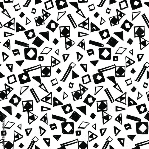 Random Hand Drawn Geometric Shapes Pattern