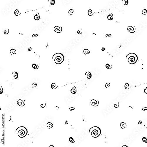 Brush Drawn Spirals Pattern
