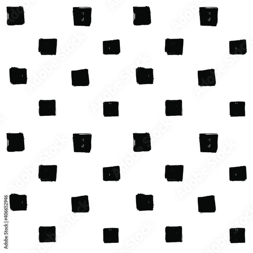 Seamless Brush Squares Pattern