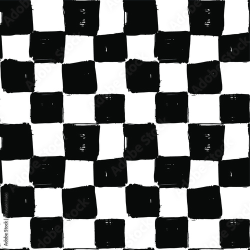 Seamless Brush Squares Pattern