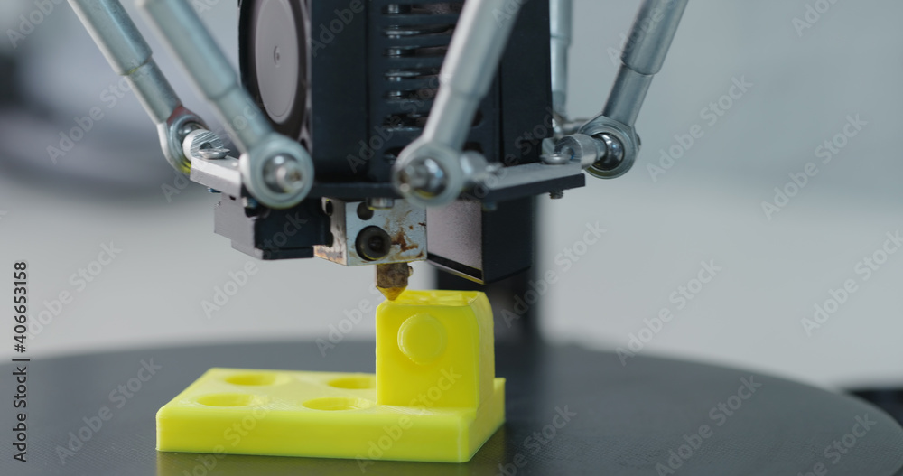 Modern 3D printer printing figure Modern 3D printer printing figure