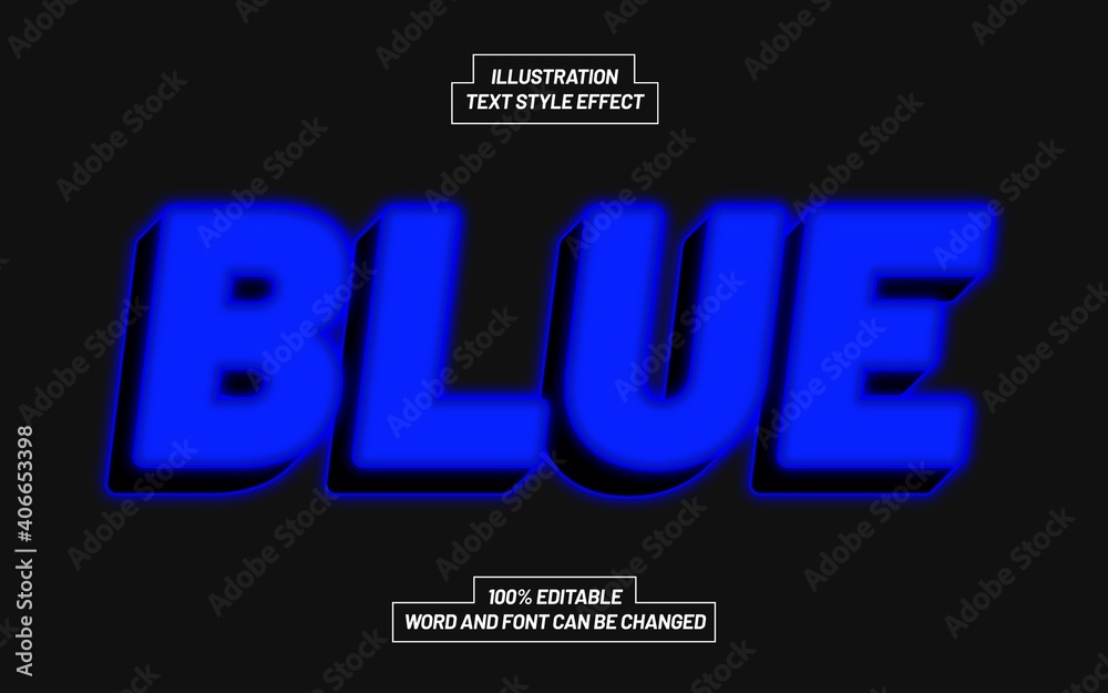 Blue Text Style Effect