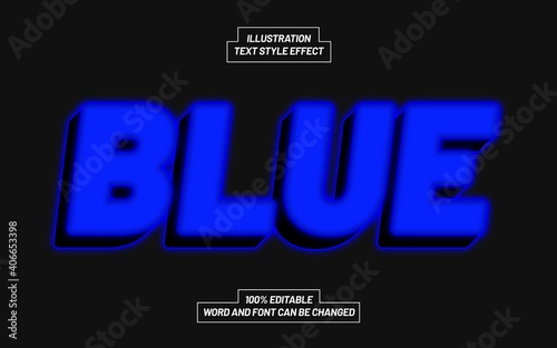 Blue Text Style Effect