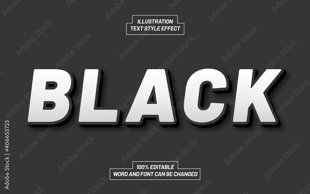 Black White Style Text Effect