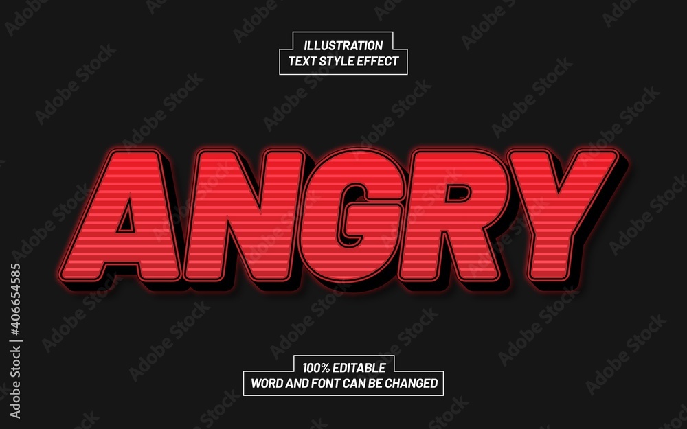Angry Text Style Effect