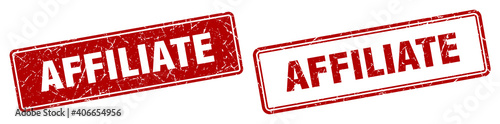 affiliate stamp set. affiliate square grunge sign