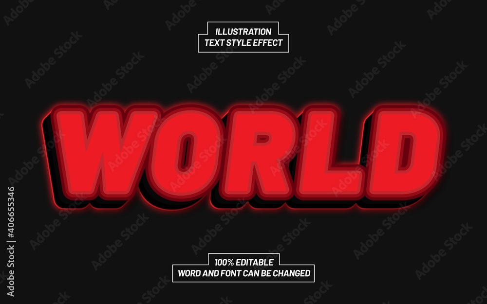 World Text Style Effect