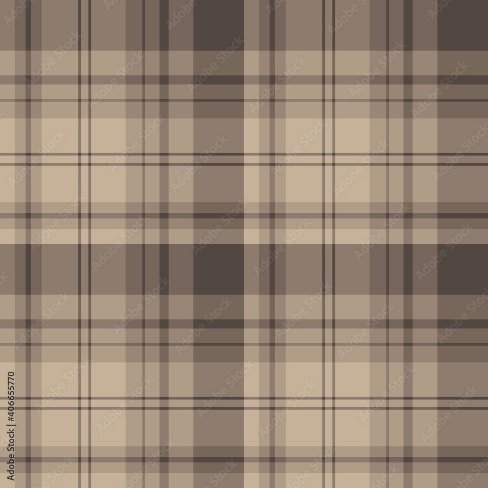 Obraz premium Seamless pattern in wonderful light and dark beige colors for plaid, fabric, textile, clothes, tablecloth and other things. Vector image.
