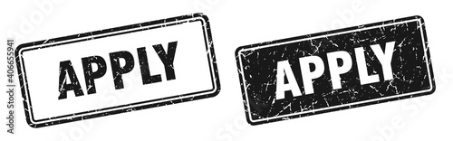 apply stamp set. apply square grunge sign