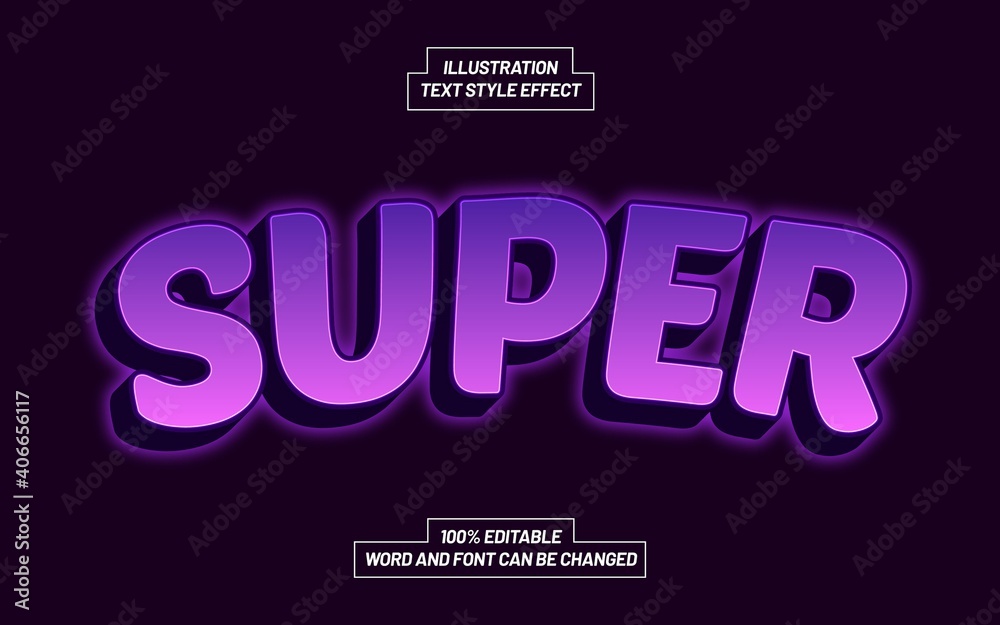 Super Purple Text Style Effect