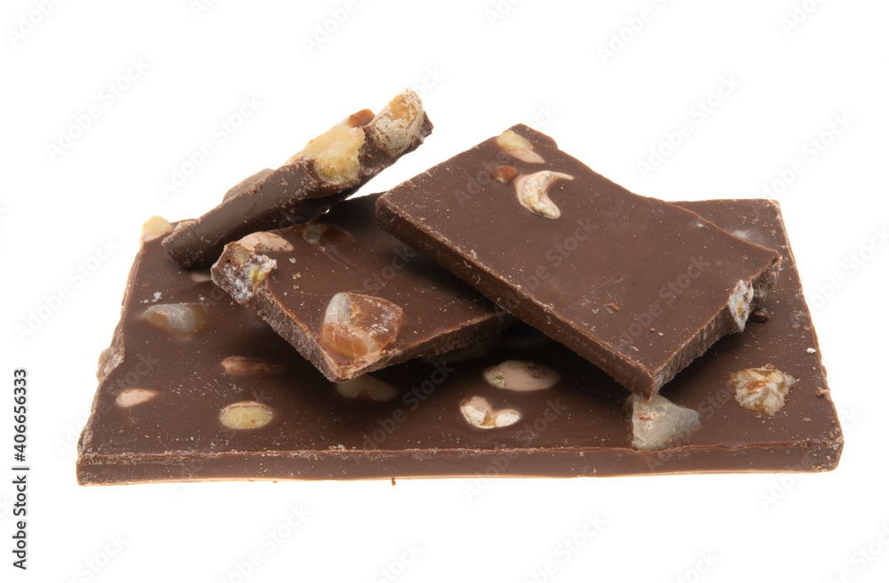 chocolate with fruits and nuts isolated chocolate with fruits and nuts isolated