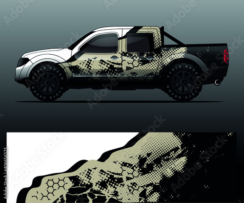 Truck decal graphic wrap vector, abstract background