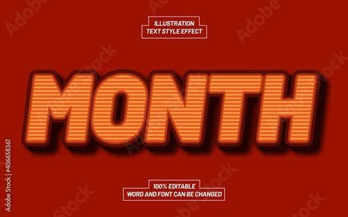 Month Text Style Effect
