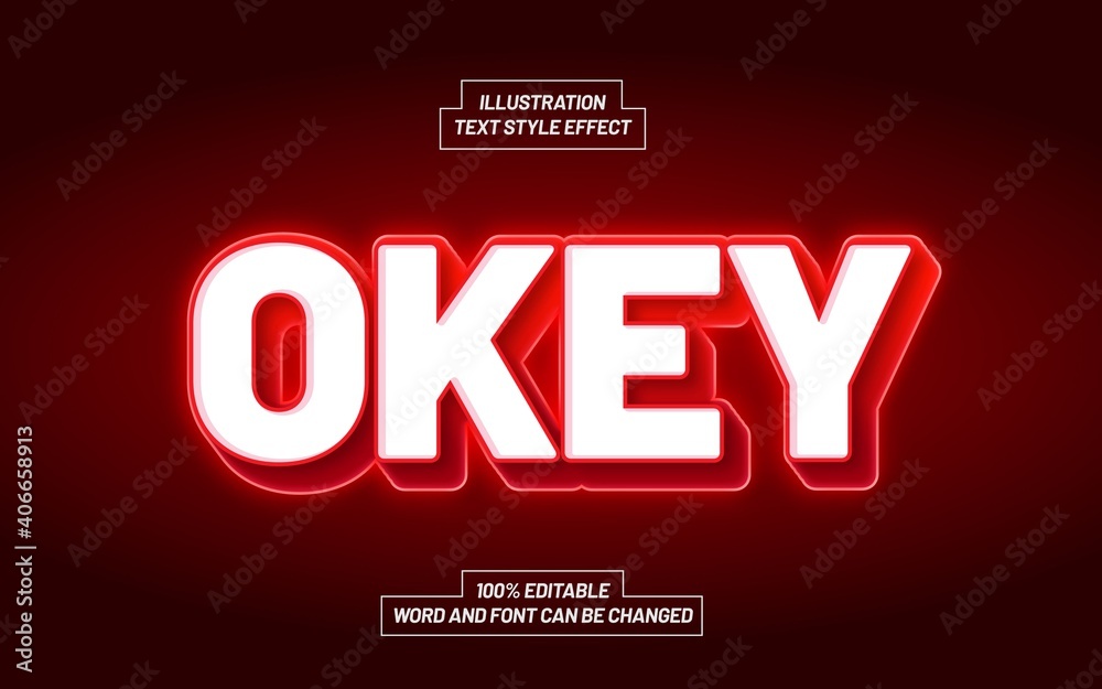 Modern Okey Bold Text Style Effect Mockup Modern Okey Bold Text Style Effect Mockup