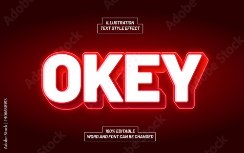 Modern Okey Bold Text Style Effect Mockup