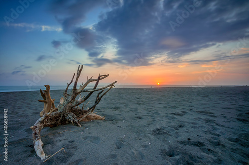 sunset on the beach