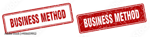 business method stamp set. business method square grunge sign