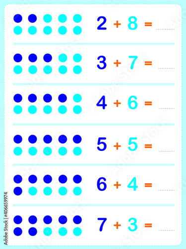 Exercise for children in primary school, learn activity for kids