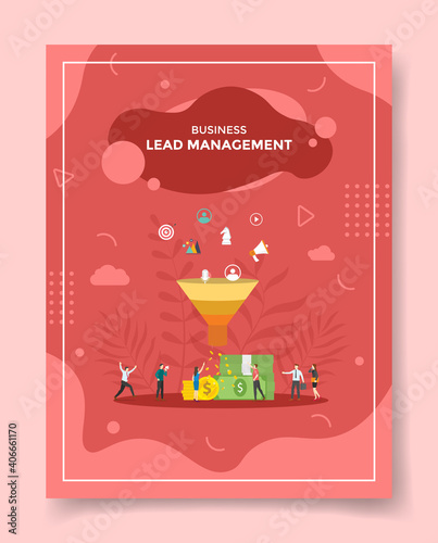 lead management concept for template of banners, flyer, books cover, magazine