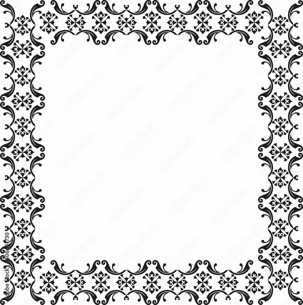decorative frame with floral element 