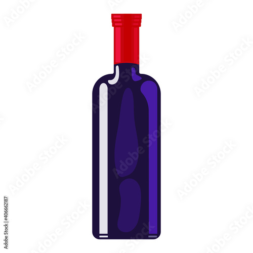 Wine bottle, vector eps 10