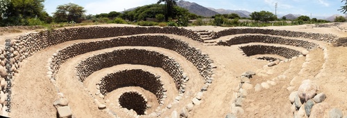 Cantalloc Aqueduct in Nazca or Nasca in Peru photo