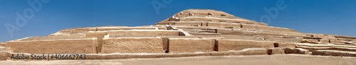 Nasca or Nazca pyramid at Chahuachi in Peru photo