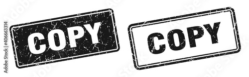 copy stamp set. copy square grunge sign