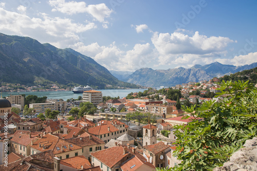 Kotor in a beautiful summer day, Montenegro.Beautiful nature mountains landscape. 