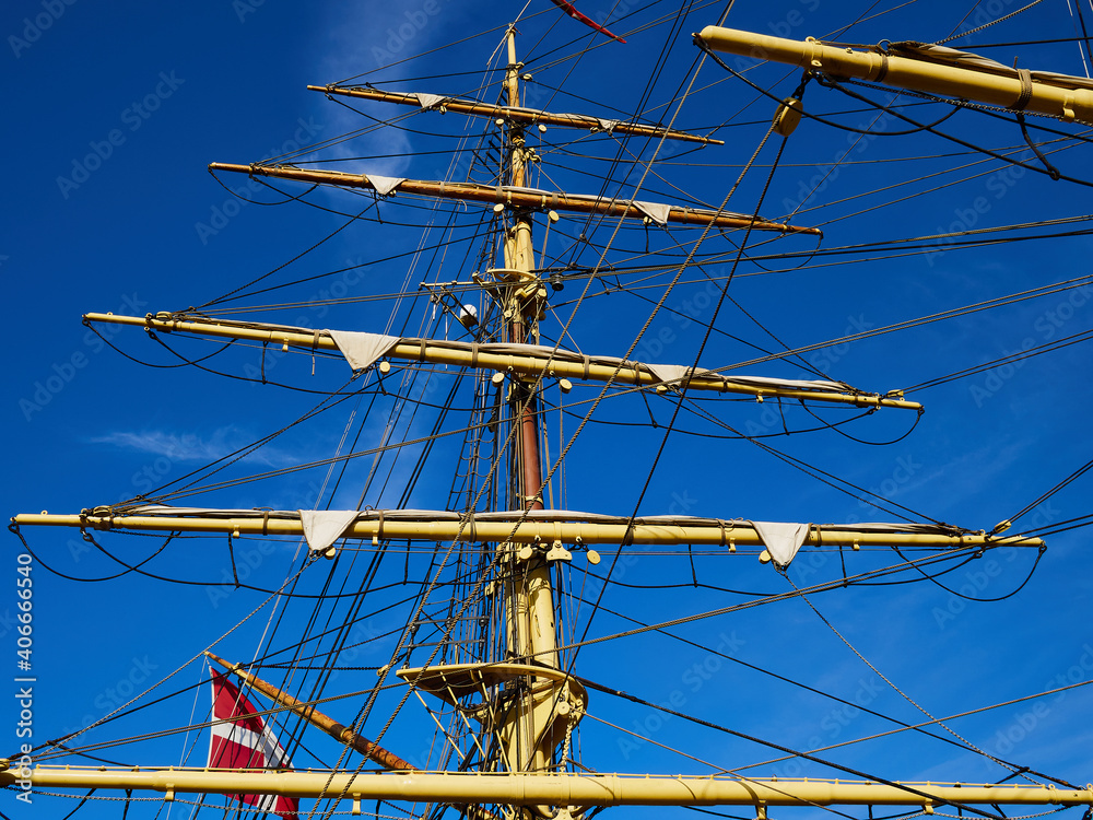 Sailing masts of wooden tallships Sailing masts of wooden tallships