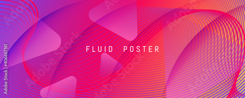 Colorful Fluid Shape. Flow Abstract Elements.