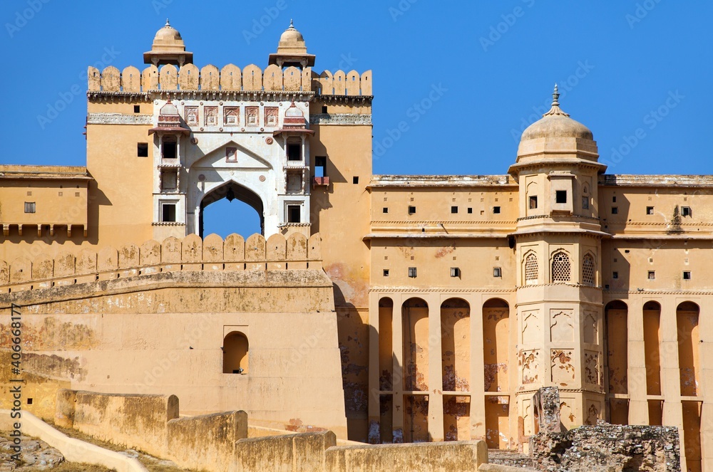 Amber fort near Jaipur city, Rajasthan, India