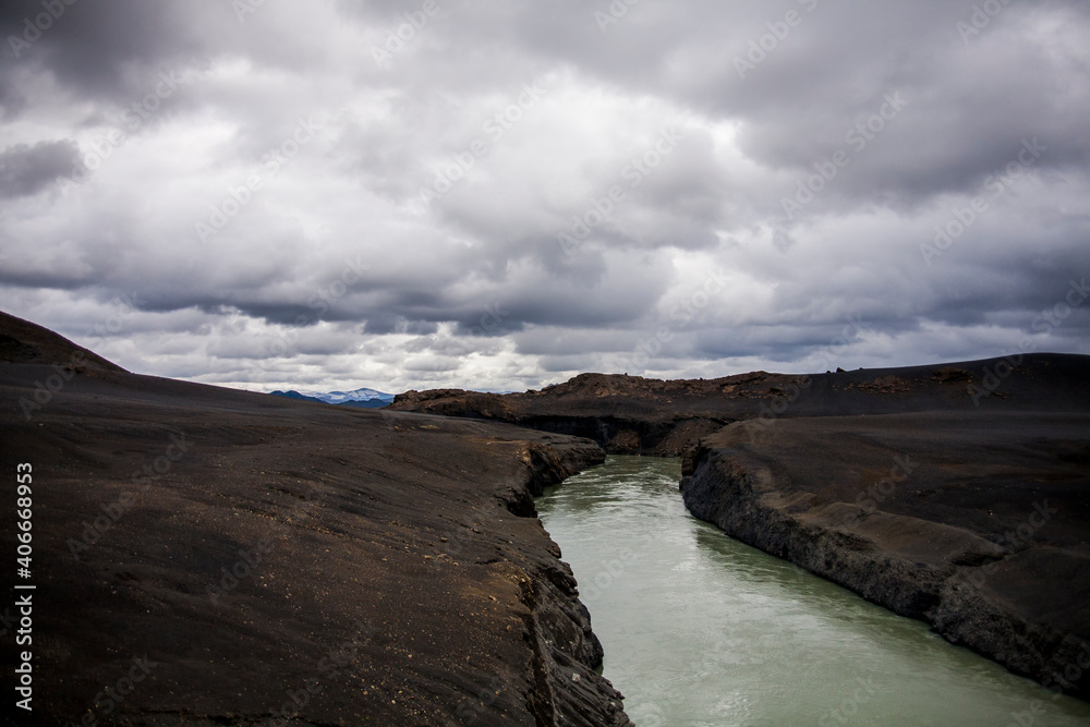 Summer landscape in Southern Iceland, Europe Summer landscape in Southern Iceland, Europe