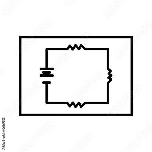 Unique Circuit line vector icon