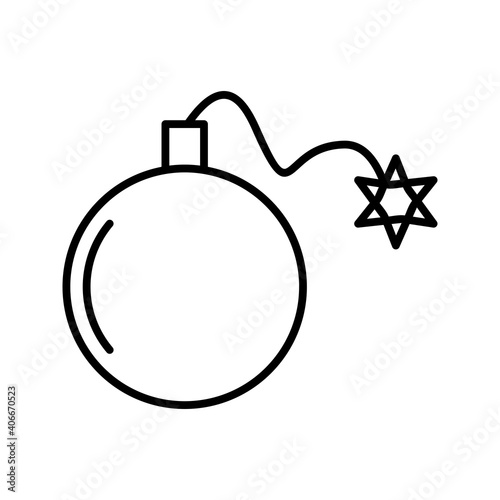 Unique Bomb Vector Line Icon