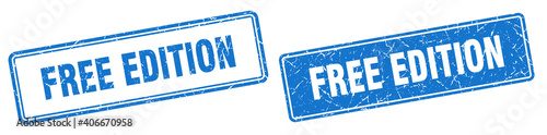 free edition stamp set. free edition square grunge sign