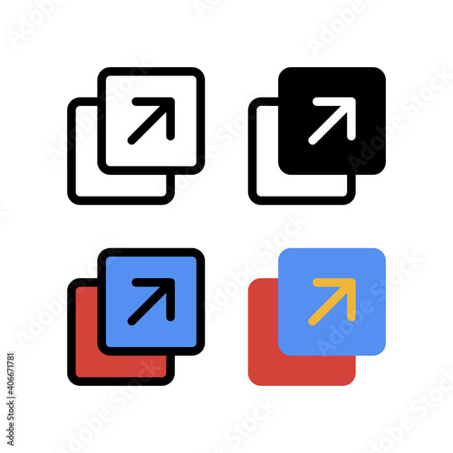 Layer Layout Shape Tool Icon, and illustration Vector