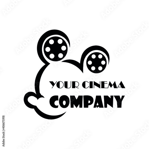 Cinema, movie, film industry logo design, Creative cinema industry logo design vectors on white background
