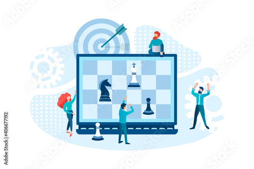 Chess strategy as a symbol of business strategy supported by web analytics