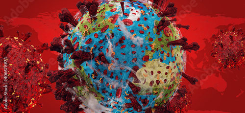 virus pandemic earth. eleme...