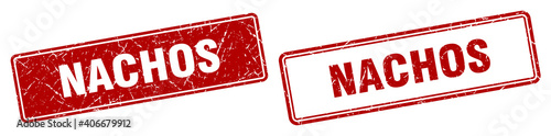 nachos stamp set. nachos square grunge sign