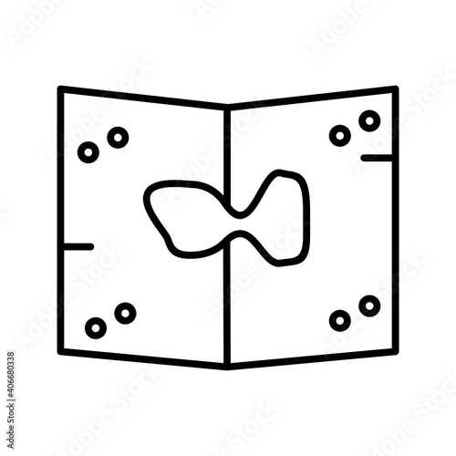 Unique Map Line Vector Icon